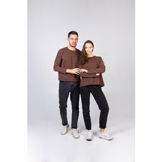 Лонгслив TopMag базовый унисекс, размер xs-s, , коричневый