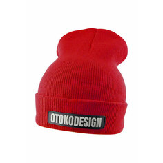 Шапка бини OTOKODESIGN, размер Универсальный, краcный