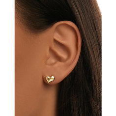 Серьги пусеты MIESTILO, серебро, 925 проба, золочение, , золотистый
