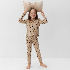 Пижама Kaftan, размер 110/116, бежевый