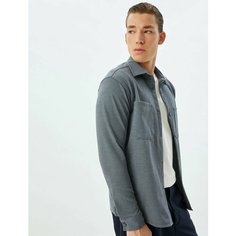 Рубашка KOTON, размер XL, темно-синий