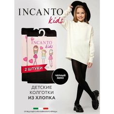 Колготки Incanto, 100 den, 2 шт., размер 116-122, черный