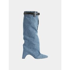 Сапоги Coperni Denim Open Knee, размер 37, синий