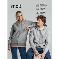 Худи molti, размер XXL, , серый/серый