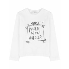 Лонгслив Y-CLU, размер 104, белый/белый