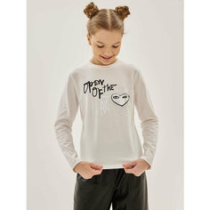 Лонгслив to be too, размер 152, белый/белый