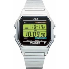 Наручные часы TIMEX, серебристый/черный/зеленый