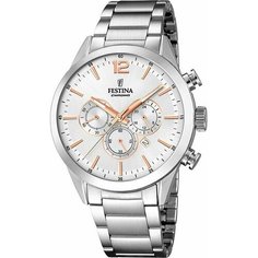 Наручные часы FESTINA Timeless Chrono, серебряный
