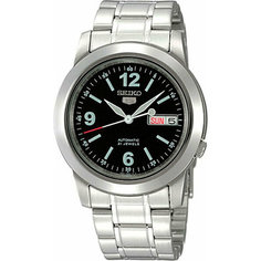 Наручные часы SEIKO SEIKO 5, серебристый/черный