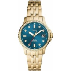 Наручные часы FOSSIL, золотой/синий