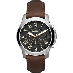 Наручные часы FOSSIL, коричневый/серебристый/черный