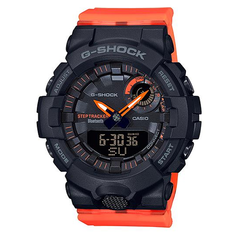 Наручные часы CASIO, черный /оранжевый