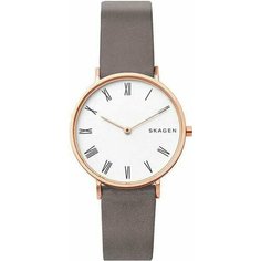 Наручные часы SKAGEN Leather, розовое золото