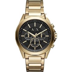 Наручные часы Armani Exchange, золотой/черный