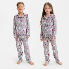 Пижама Kaftan, размер 86/92, серый