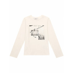 Лонгслив Y-CLU, размер 128, белый/белый