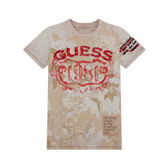 Футболка GUESS, размер 164, бежевый