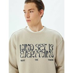 Свитшот KOTON, размер M, , бежевый