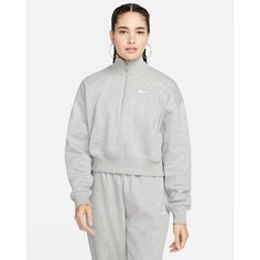Свитшот спортивный NIKE Phoenix, размер 2XS, , dk grey heather/sail
