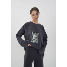 Лонгслив Alexandra Talalay, размер M-L, , графитовый