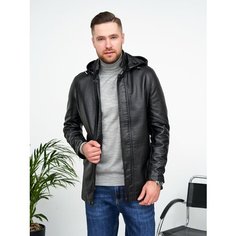 Кожаная куртка INDIWEAR дипломат, размер 50, черный