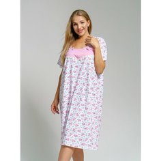Сорочка BUY-TEX.RU, размер 54, розовый, белый
