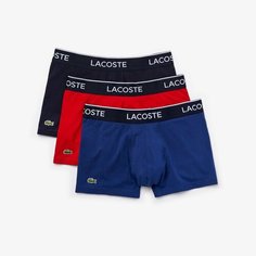 Трусы LACOSTE, комплект из 3 шт., размер TL, темно-синий/красный/синий