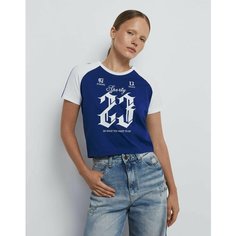 Футболка Gloria Jeans, размер S (40-42), синий/белый