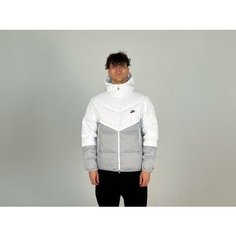 Пуховик NIKE, размер 50, серый, белый