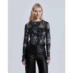 Лонгслив Gloria Jeans, размер XXS (36-38), , черный/белый