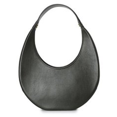 Сумка хобо Calzetti, фактура гладкая, темно-зеленый