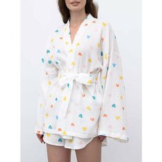 Пижама для кормящих мам Mimi Pajamas New, размер L, желтый, оранжевый, голубой, розовый, белый