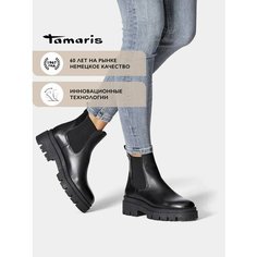Ботинки челси Tamaris, размер 40, черный