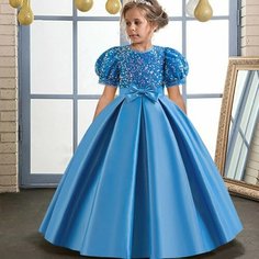 Платье, размер 130, голубой Max Garment