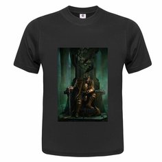Футболка ONEQ унисекс 68-70 (6XL) размер с принтом Хоббит, черная, размер 6XL, черный