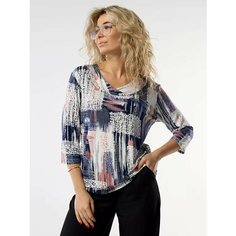 Футболка Peri Stils, размер 48, серый, синий, розовый, белый