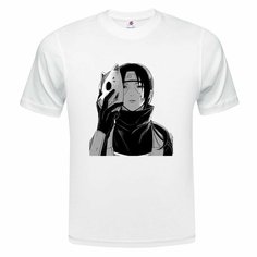 Футболка ONEQ унисекс 56-58 (3XL) размер с принтом Narutomaki, белая, размер 3XL, белый