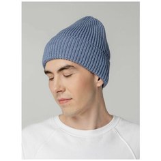 Шапка бини Sherst, размер 60, голубой