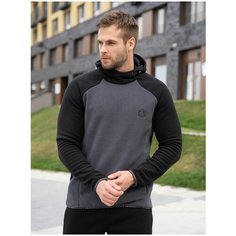 Худи спортивное CroSSSport, размер 56, , черный