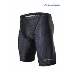 Плавки ALPHASWIM джаммеры, размер L/50, черный/серый