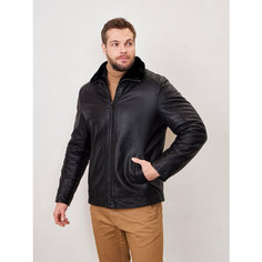 Кожаная куртка INDIWEAR, размер 54, черная