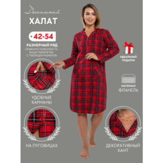 Халат NUAGE.MOSCOW Global, размер XXL, черный, красный