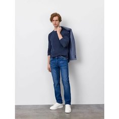 Джинсы JUST CLOTHES, размер 38/32, синий/синяя строчка