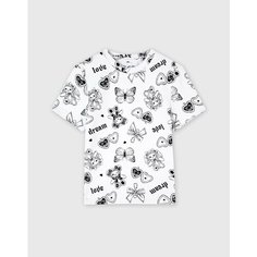 Футболка Gloria Jeans GJ COOL, размер 8-10л/134-140, белый