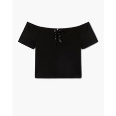 Кроп-топ Gloria Jeans, размер XS (38-40), чёрный