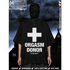 Футболка Оверсайз, размер 2XL, чёрный Victorian Cross