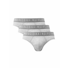 Трусы BIKKEMBERGS Classic, комплект из 3 шт., размер M, grey melange