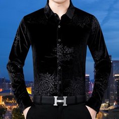 Рубашка , размер 2XL, черный Yeon Yeon