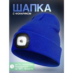 Шапка бини , размер универасльный, синий Liku