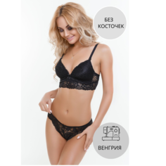 Комплект нижнего белья MOOR MOOR, размер 80С(XL), черный
